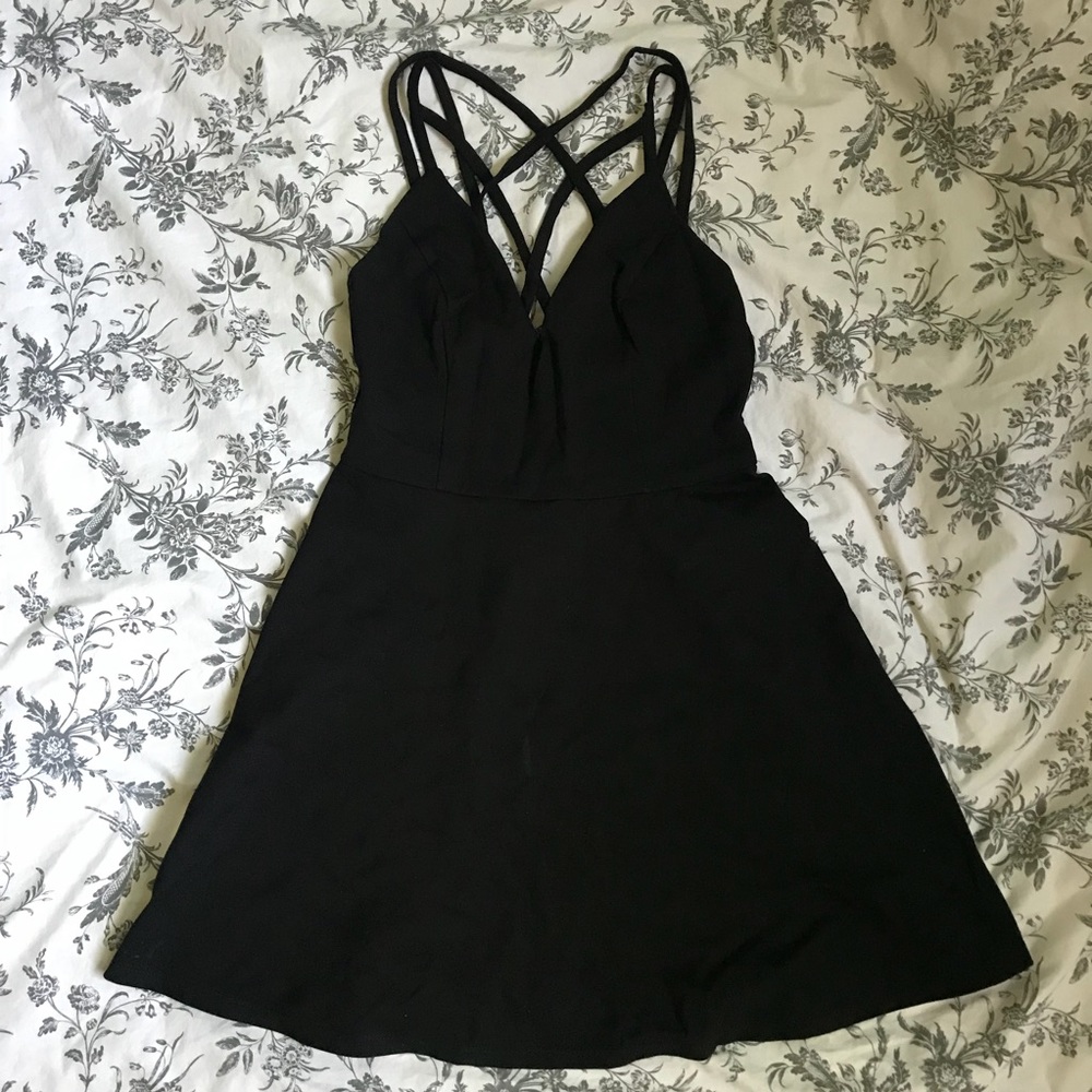 F21 Black Skater Dress